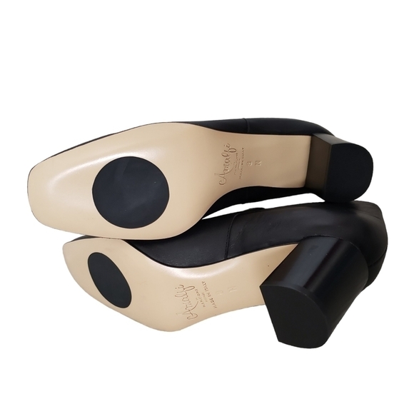 AMALFI by Rangoni Leather Square Toe Heeled Chelsea Boots Narrow Fit - Picture 13 of 16